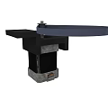 Mechanical Equipment With Black Square Structure Gray Base And Blue Strap Attachment