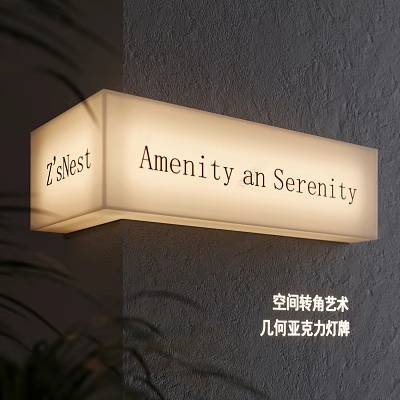 Geometric Acrylic Lightbox for Space Transformation Art Featuring Z'shest Amenity Serenity 3d model