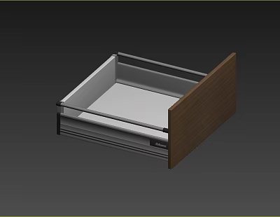 Modern Coffee Table With Transparent Glass Top Wooden Side And Metal Frame 3d model