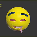 Expression package WeChat expression package cartoon expression cartoon face emoticon Yan text 3d model