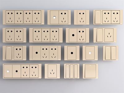 Modern Switch Panel Socket 3d model