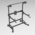 Black Mobile Sports Equipment Frame With Support Bars And Training Wheels