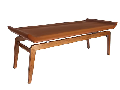 Modern Wooden Side Table With Brown Top And Slim Legs For Living Room 3d model