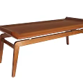 Modern Wooden Side Table With Brown Top And Slim Legs For Living Room
