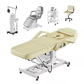 Professional Medical Equipment Including Adjustable Examination Table Treatment Chair And Mobile Cart
