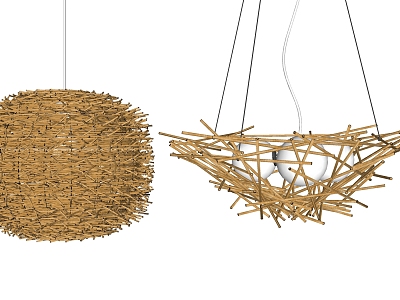 Nordic chandelier bird nest chandelier model