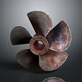 Weapon Systems Featuring Rusty Metal Propeller As Key Military Component 3d model
