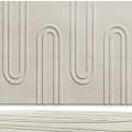 Beige Square Rug with Minimal Geometric Arched Lines and Soft Texture for Modern Home Decor