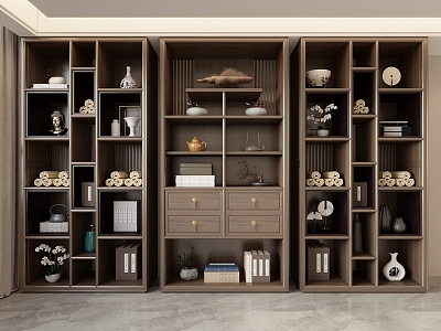 New Chinese Bookcase 3d model