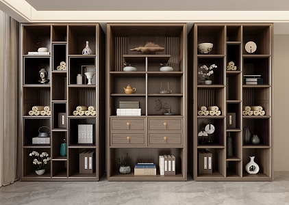 New Chinese Bookcase 3d model