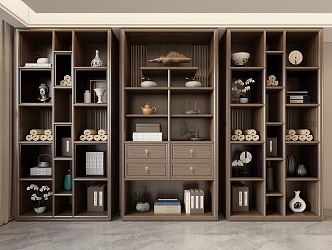 New Chinese Bookcase 3d model