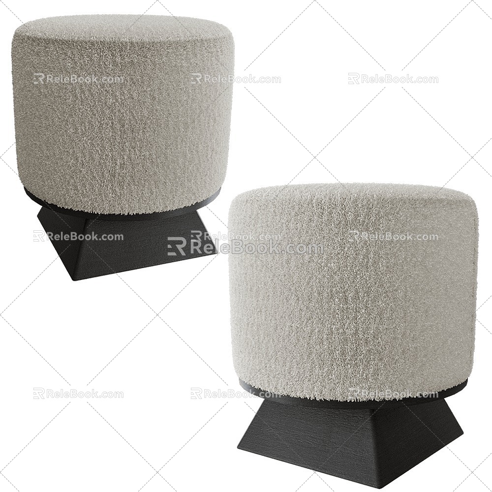 Modenature casual stool 3d model