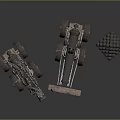 Historical Military Cannons With Wooden Wheels Iron Balls And Stone Base