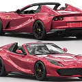 Red Convertible Sports Car With Stylish Exterior And Aerodynamic Design