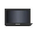 Modern Black Flat Screen Television With Slim Bezel And Control Panel 3d model