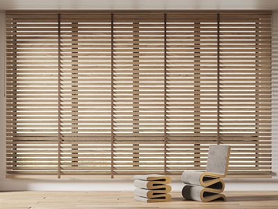 Modern venetian blinds Wooden strip venetian blinds model