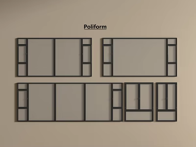 Poliform Floor to Ceiling Windows With Different Design Styles For Interior Use 3d model