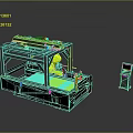 Industrial Mechanical Device With Black Metal Frame Yellow Components And Control Panel