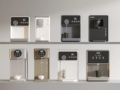 Various Modern Daily Use Appliances With Sleek Designs And Colors For Home 3d model