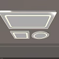 Modern LED Ceiling Lights With Square Round Rectangular Shapes And Soft Glow 3d model