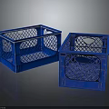 Blue Plastic Storage Baskets With Mesh Design For Versatile Use
