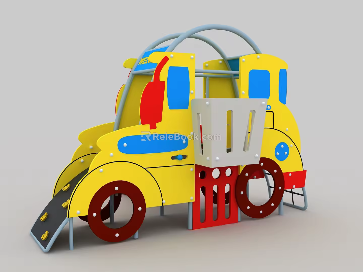 Modern slide combination excavator bulldozer 3d model