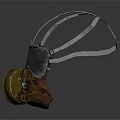 Fire Safety Gas Mask With Transparent Face Shield And Yellow Filter Canister