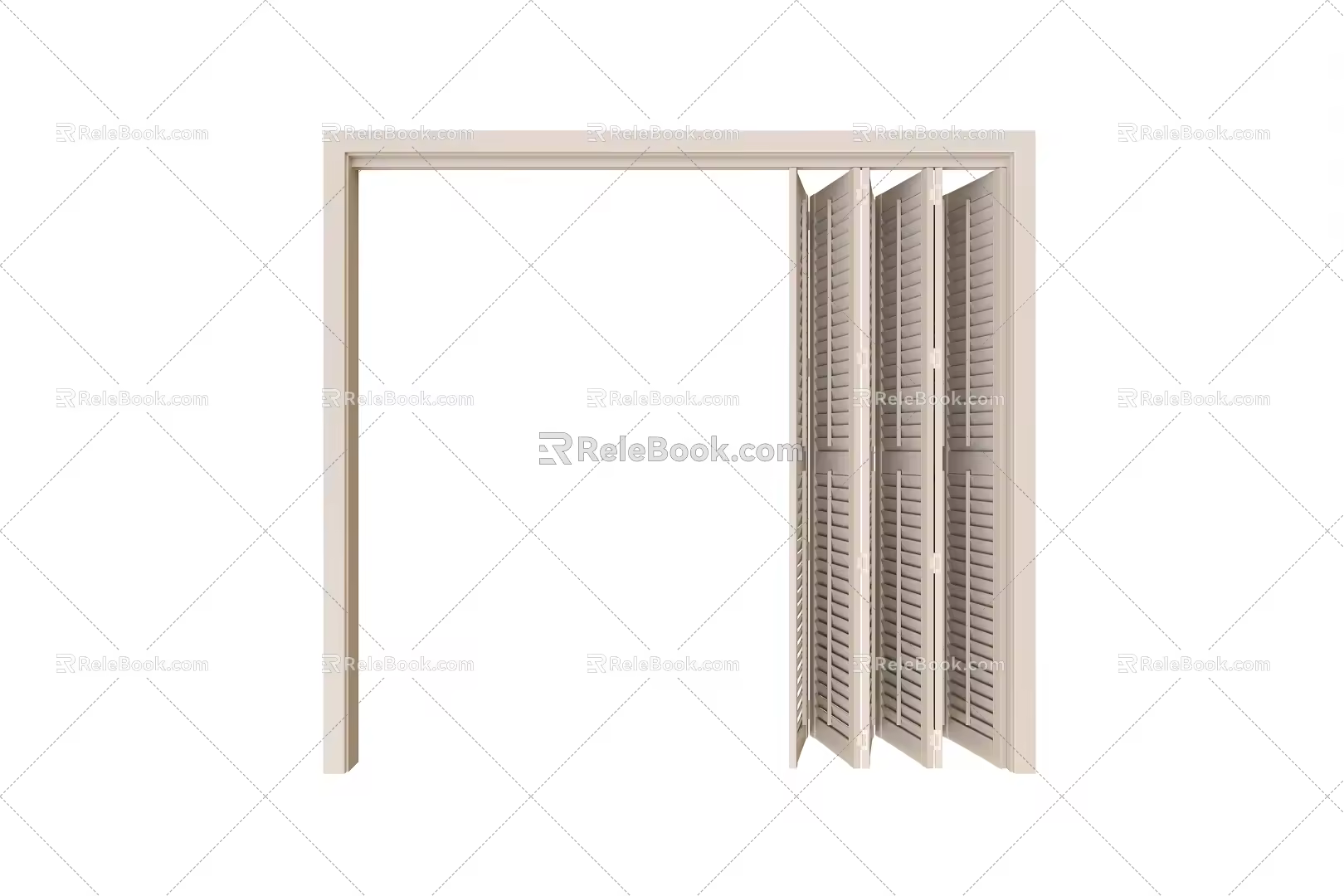 Modern folding door shutter folding door 3d model