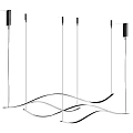 Stylish Modern Curved Wave Metal Chandelier Design For Contemporary Interiors