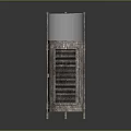 Silver Upright Cylindrical Daily Use Appliance With Transparent Top Red Interior And Ventilation Grille