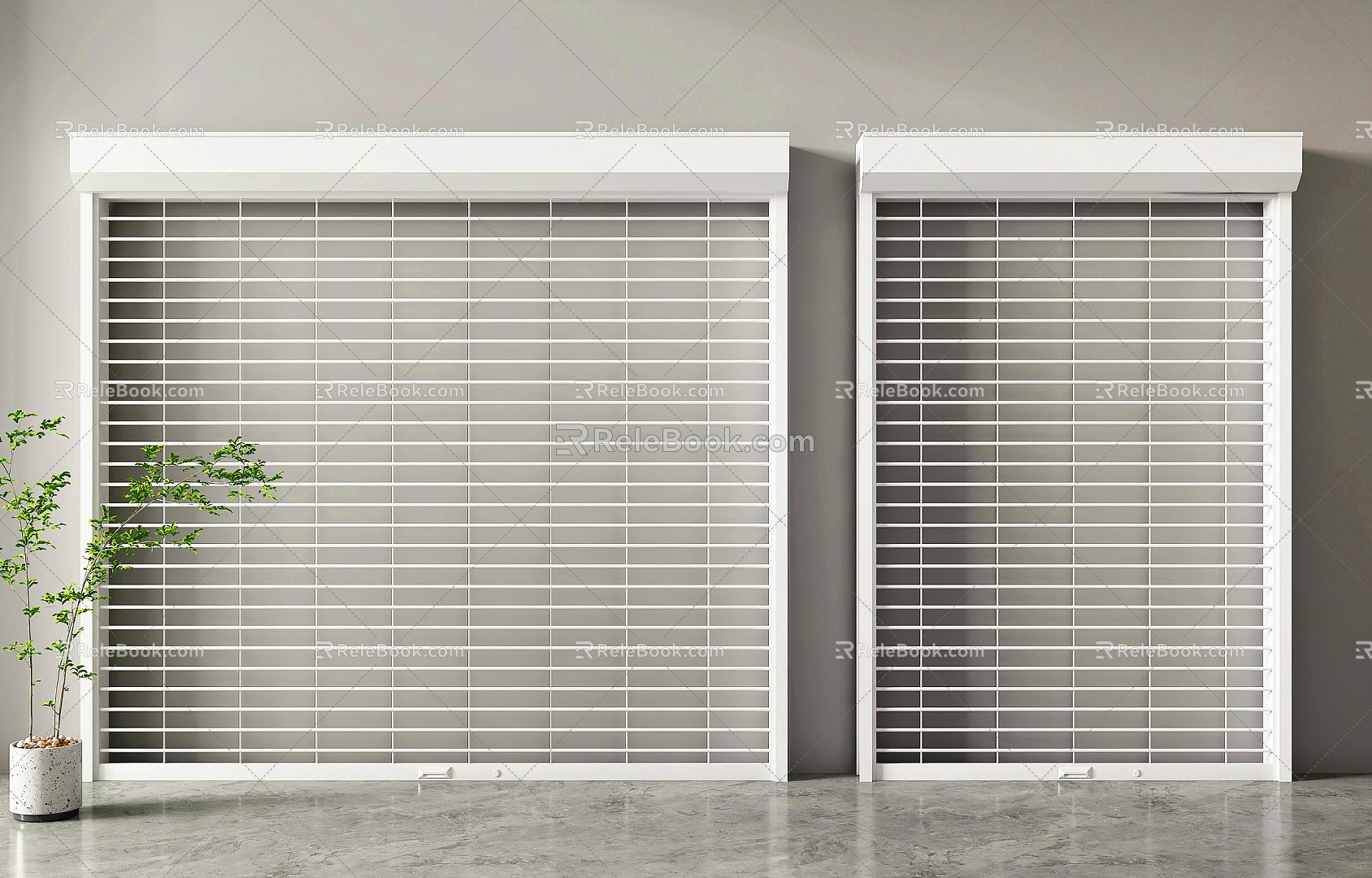 Rolling shutter door rolling gate shop door garage door warehouse door anti-theft security door 3d model