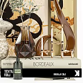 Elegant Decorative Ornament Set With Dried Grass Art Frames Sculptures Candle Holders And Vases