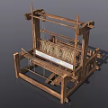 Traditional Wooden Loom Commercial Weaving Equipment With Handcrafted Design For Textile Production