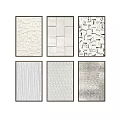 Modern Abstract Wall Art With Various Texture Patterns And Geometric Lines