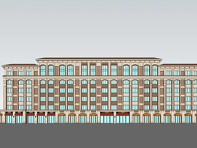 Modern Residential Building Multi-storey Apartment 3d model