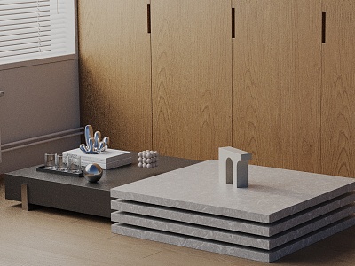 Modern coffee table model