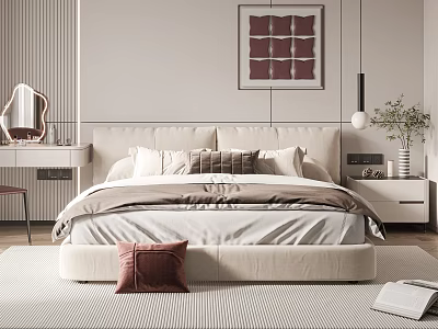 Modern Double Bed 3d model