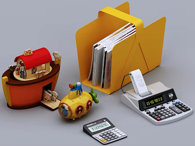 Modern Office Supplies 3d model