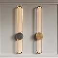 Modern Wall Lamps With Gold And Black Metal Frames Long Sleek Lampshade Design