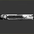 Futuristic White Gun With Blue Glowing Light And Modern Sleek Structure