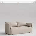Modern Multiplayer Sofa Menu Two-Seat Sofa 3d model