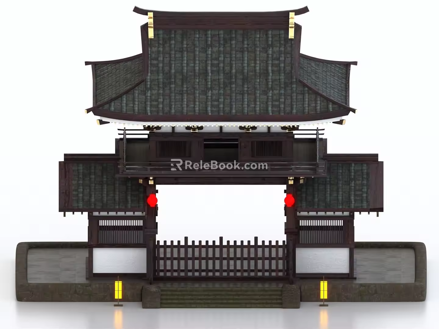Ancient Japanese Architecture Japanese Loft 3d model