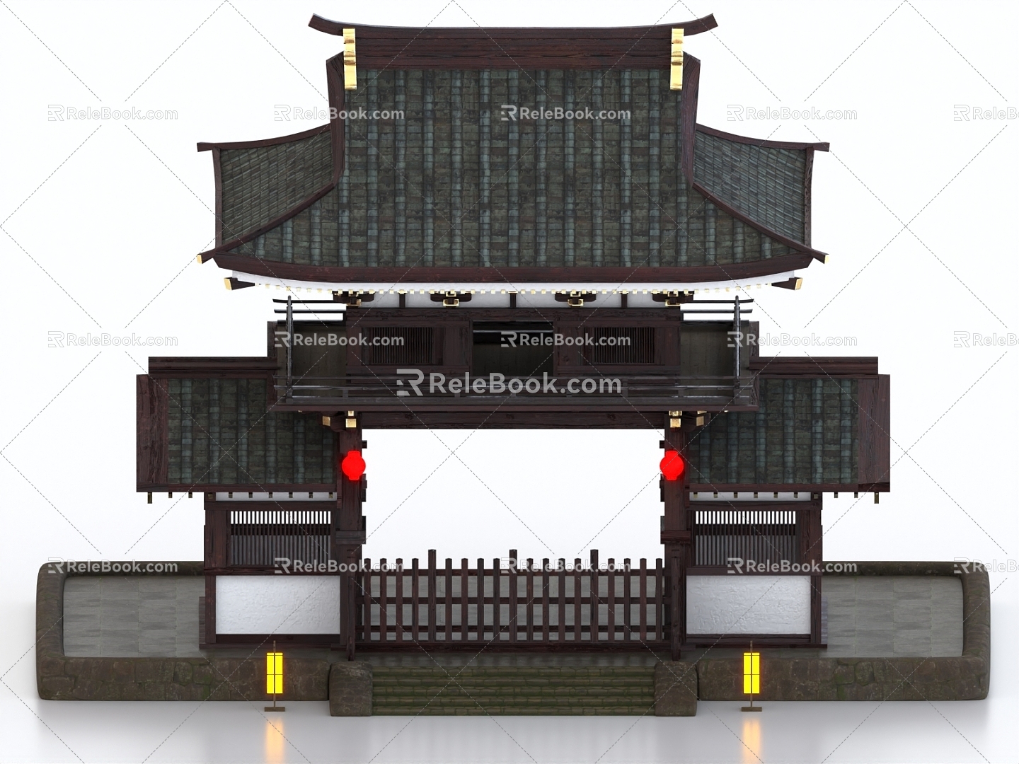 Ancient Japanese Architecture Japanese Loft 3d model