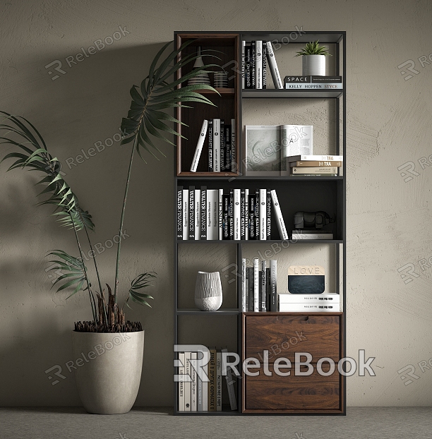 Modern bookcase bookcase combination model