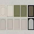 Assorted Door Panels With Various Designs Colors And Classic Shapes 3d model