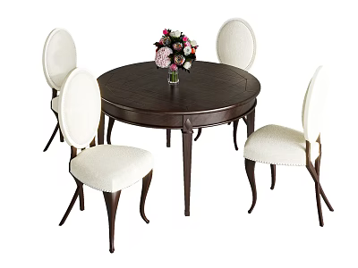 American Dining Table and Chair 3d model American Dining Table and Chair 3d model