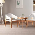 Modern leisure table and chair combination table and chair combination 3d model