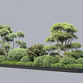 Modern Flower Bed And Flower Pot Landscaping With Lush Trees Shrubs And Greenery Arrangement