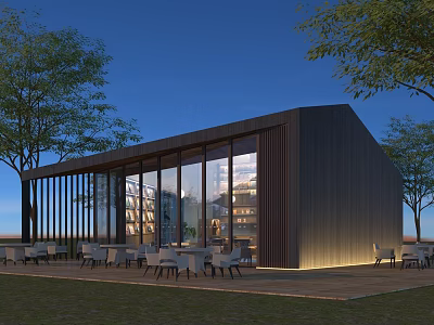 Modern Post Book Bar Coffee Bar 3d model