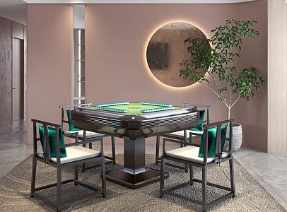 New Chinese Mahjong Table and Chair Mahjong Machine 3d model